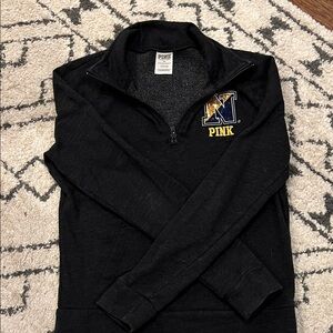 Victoria's Secret Black Quarter-Zip Jacket
